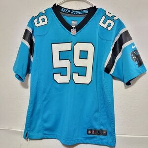 NIKE CAROLINA PANTHER NFL LUKE KUECHLY #59 RETIRED PLAYER YOUTH JERSEY L(14-16)